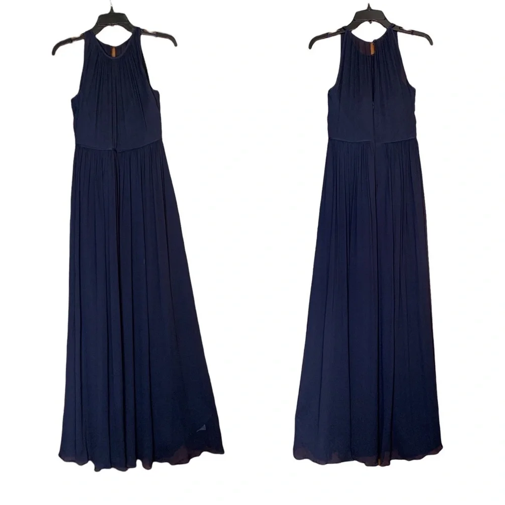 J. Crew | Dresses | Jcrew Silk Navy Bridesmaids Halter Style Dress